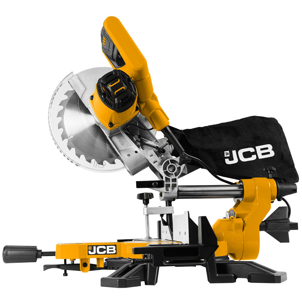 JCB 210mm Sliding Mitre Saw | 21-MS-210SB - Side on