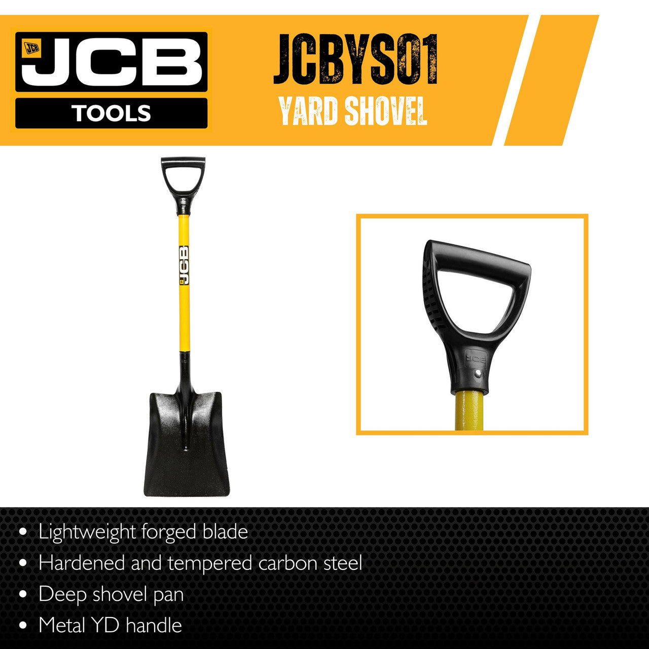 JCB Professional Square Open Socket Yard Shovel | JCBYS01