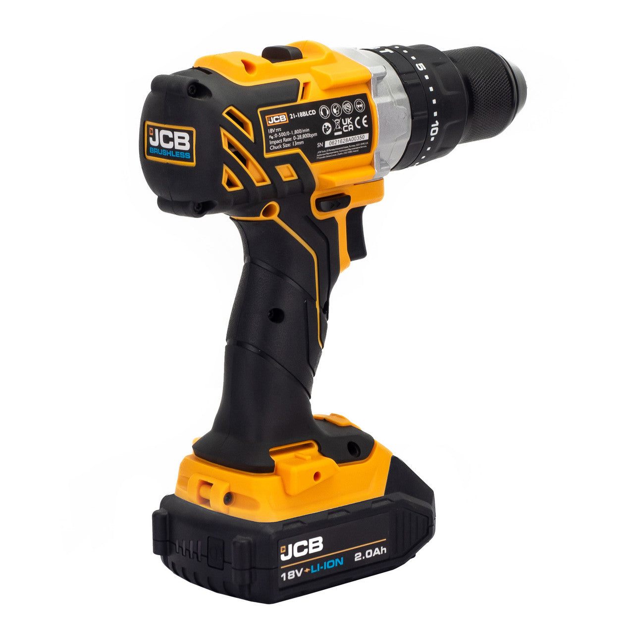 JCB 18V B/L Combi Drill B/L Impact Driver Multi Tool Kit 2x 2.0ah charger in 26" wheeled kit bag | 21-18TPKMT-2