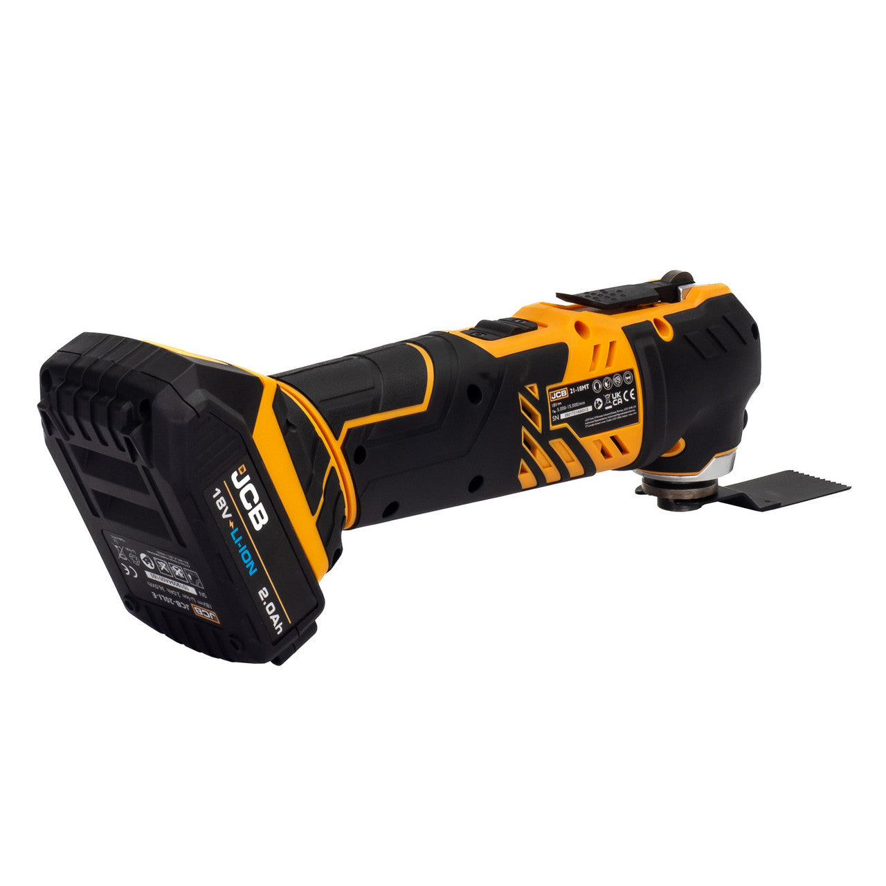 JCB 18V B/L Combi Drill B/L Impact Driver Multi Tool Kit 2x 2.0ah charger in 26" wheeled kit bag | 21-18TPKMT-2