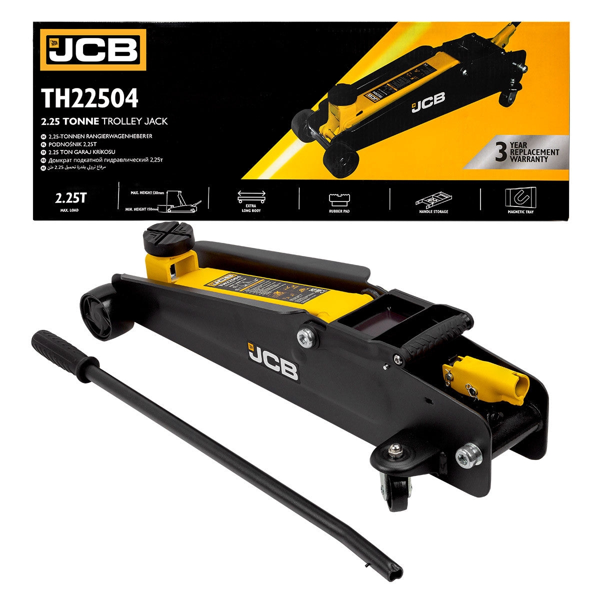 JCB 2.25 Tonne Automotive Hydraulic Trolley Jack | JCB-TH22504
