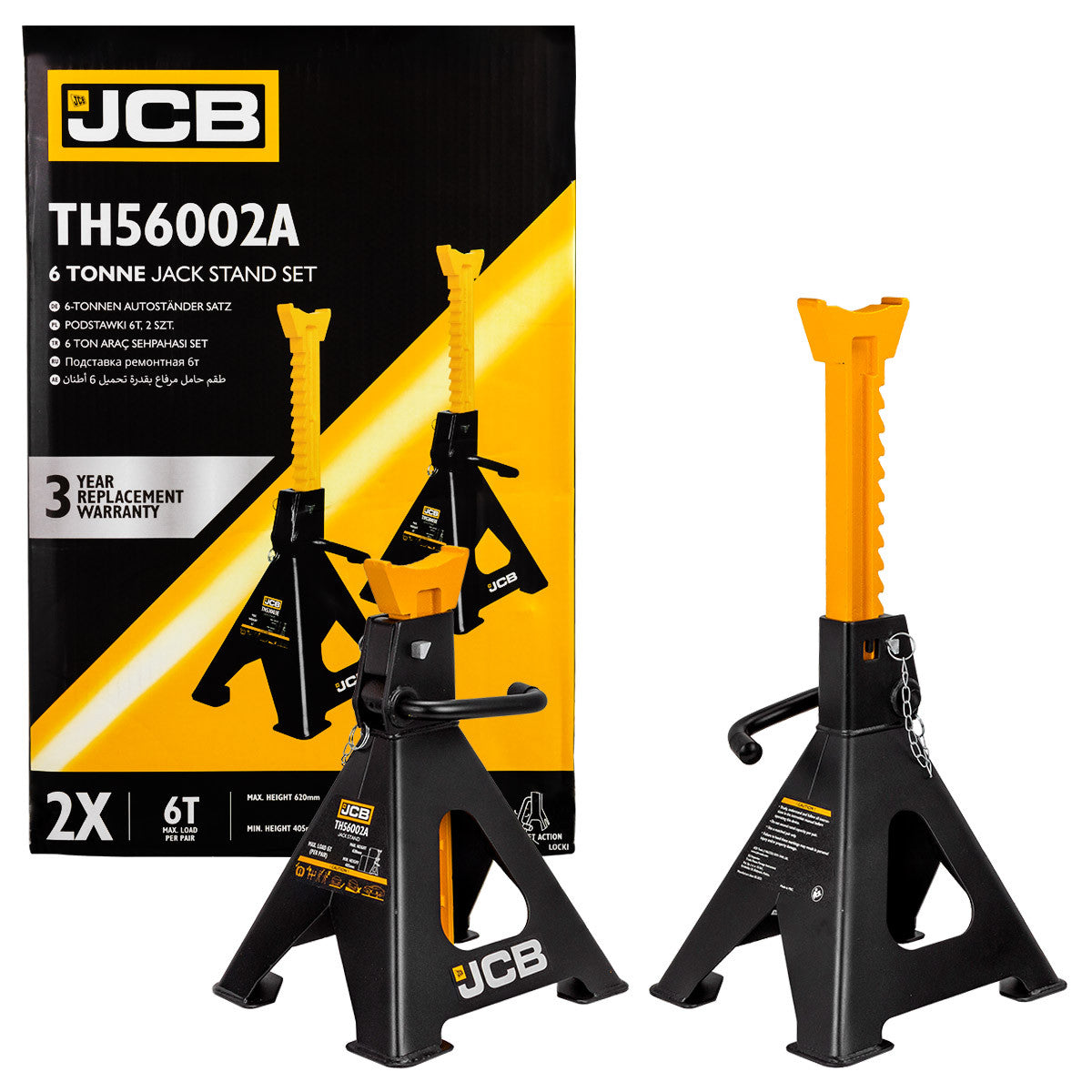 JCB 6 Tonne Jack Stand Set | JCB-TH56002A
