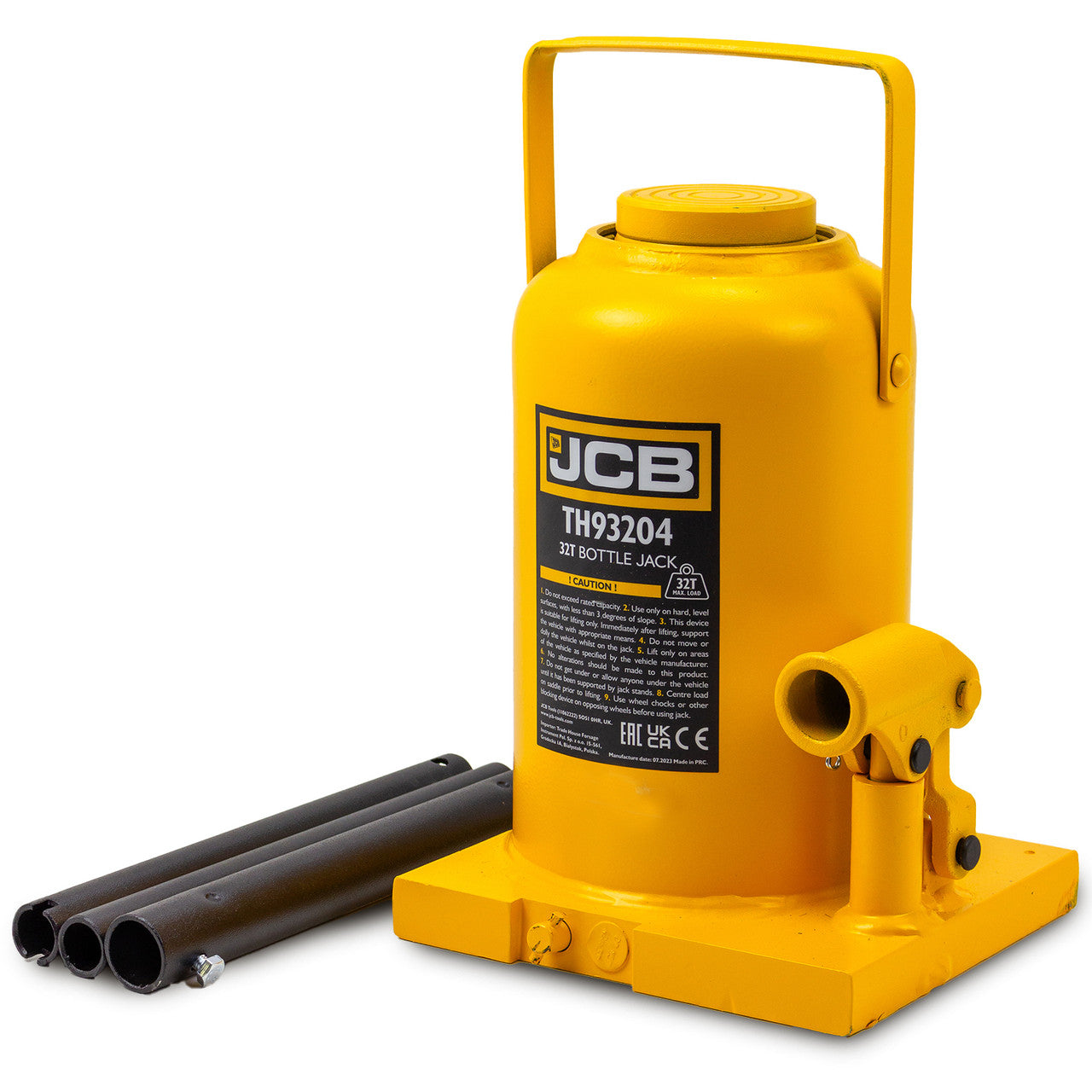 JCB 32 Tonne Automotive Hydraulic Bottle Jack, 420mm Maximum Lift | JCB-TH93204
