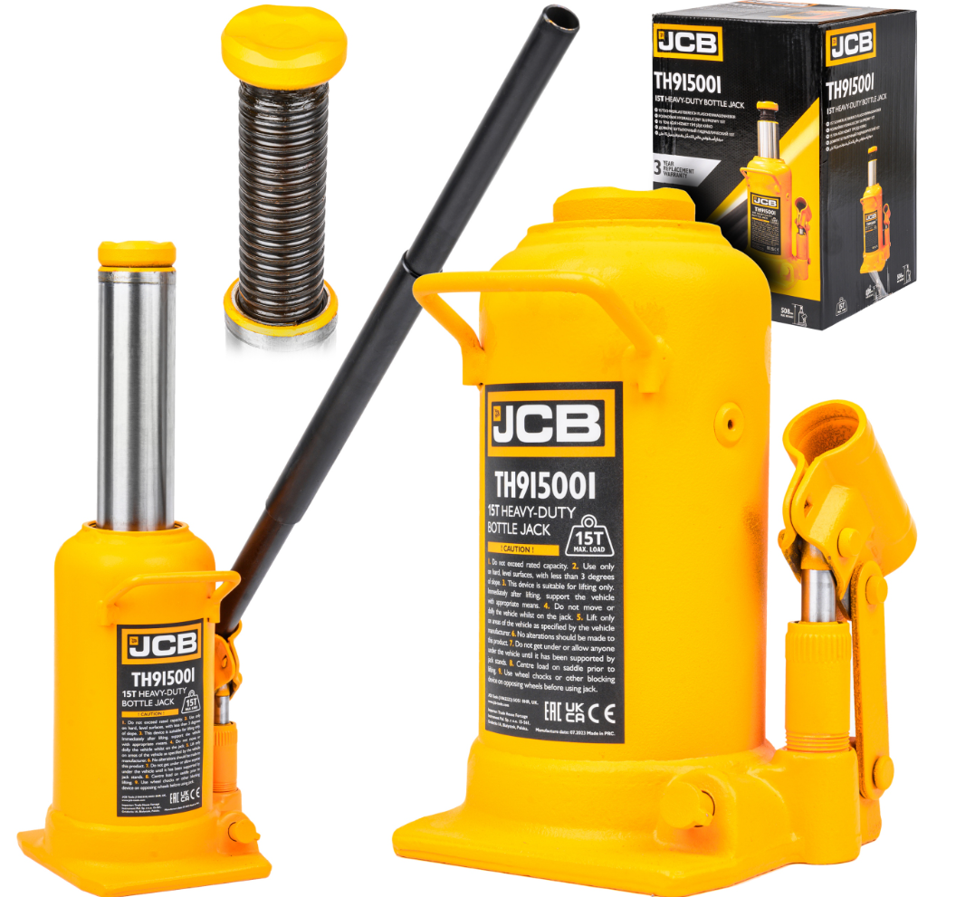 JCB 15 Tonne Heavy-Duty Automotive Hydraulic Bottle Jack