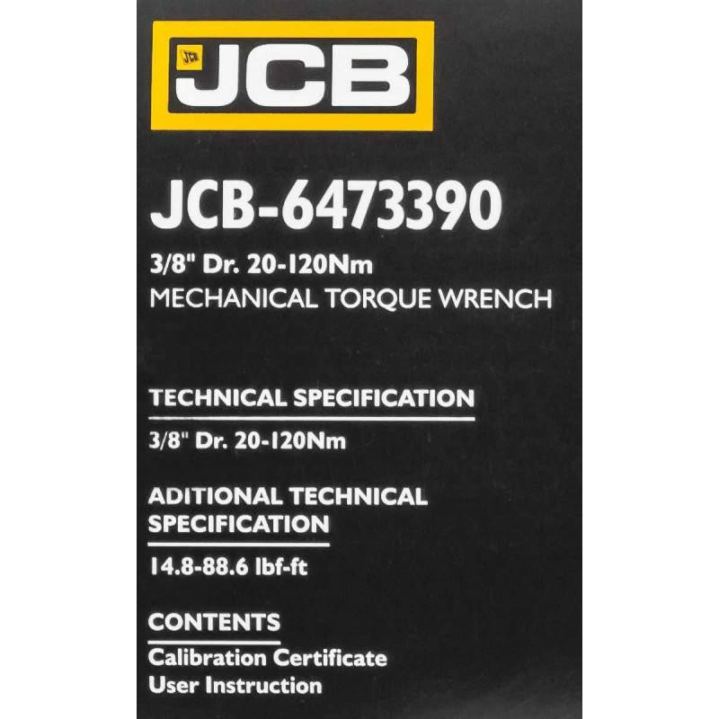 JCB 3/8" Mechanical Torque Wrench 20-120Nm | JCB-6473390