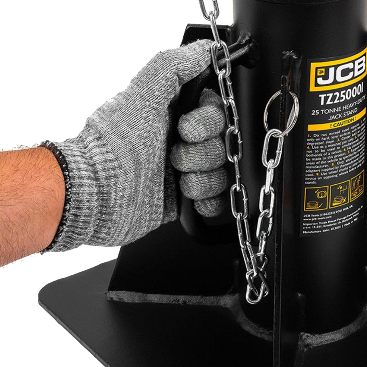 JCB 25 Tonne Heavy-Duty Axle Stand, 415-539mm Maximum Lift | JCB-TZ250001