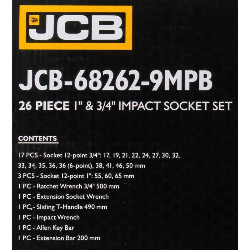 Key Features if the JCB-68262-9MPB Impact Socket Tool Set