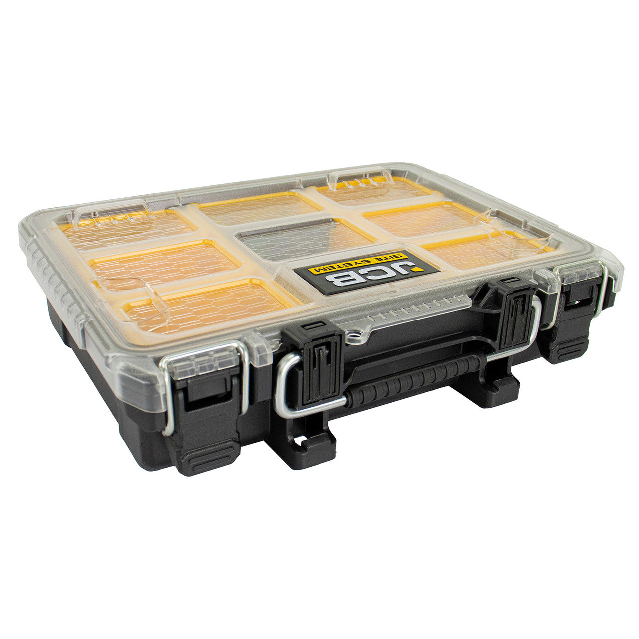 JCB Half Organiser Site System, 14kg Load, 4.3L Capacity, for Hardware and Tool Accessories Storage  JCB-SITESYS-OR