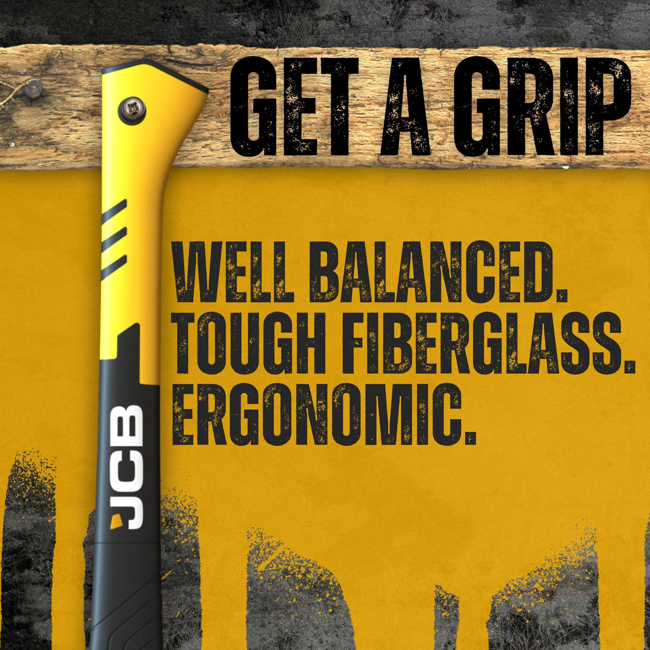 Better grip with a fiberglass handle,