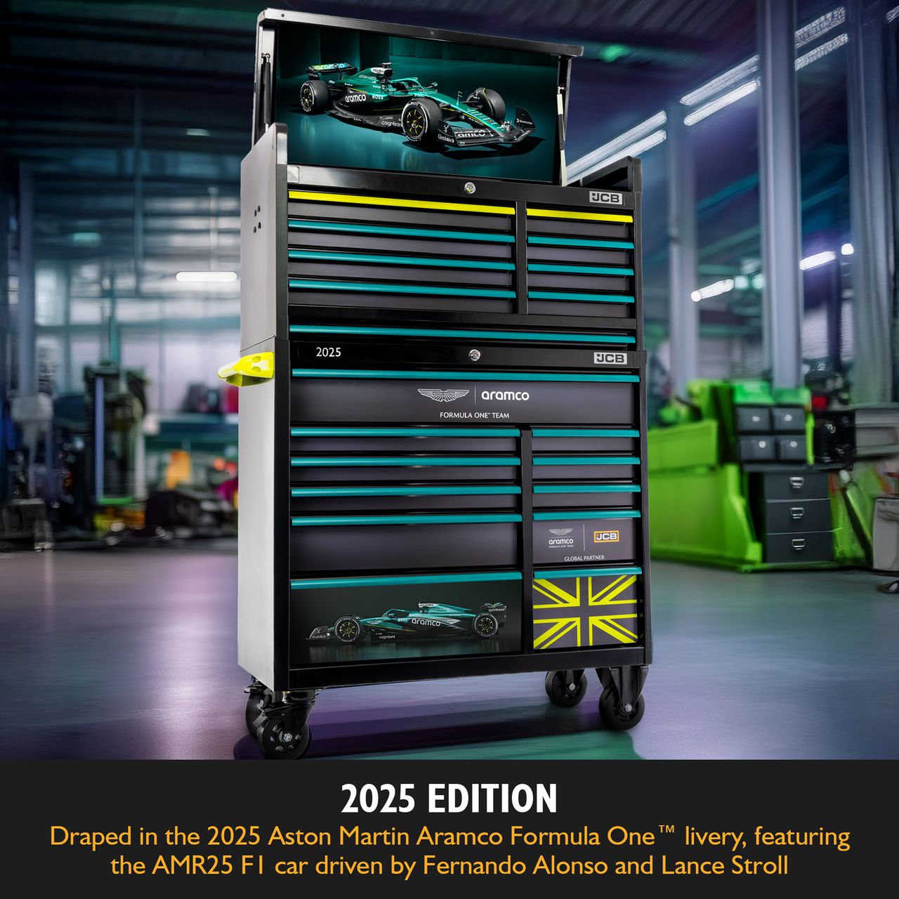 2025 Edition - Draped in the 2025 Aston Martin Formula One™ livery, featuring the AMR25 F1 car driven by Fernando Alonso  and Lance  Stroll