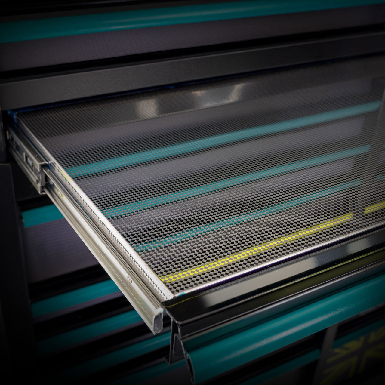 2025 Aston Martin Aramco Formula One® Team x JCB Roller Cabinet and Top Tool Chest Stack