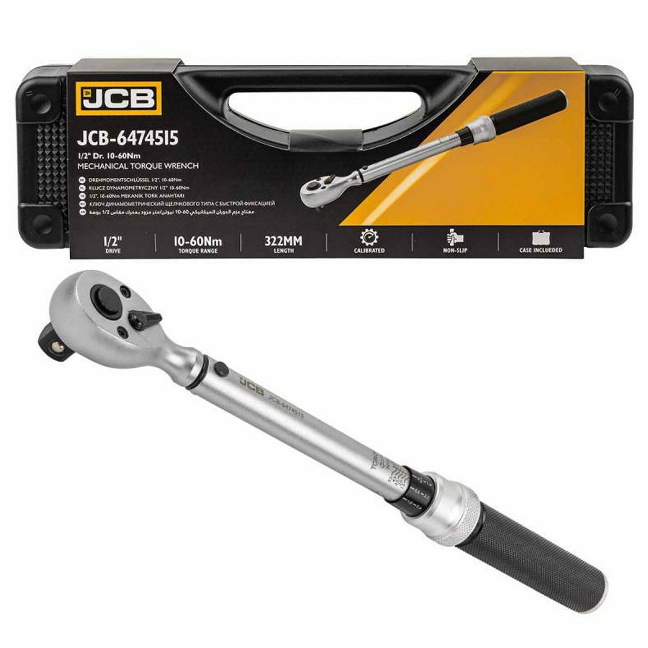 JCB 1/2'' Mechanical Torque Wrench, 10–60 Nm | JCB-6474515