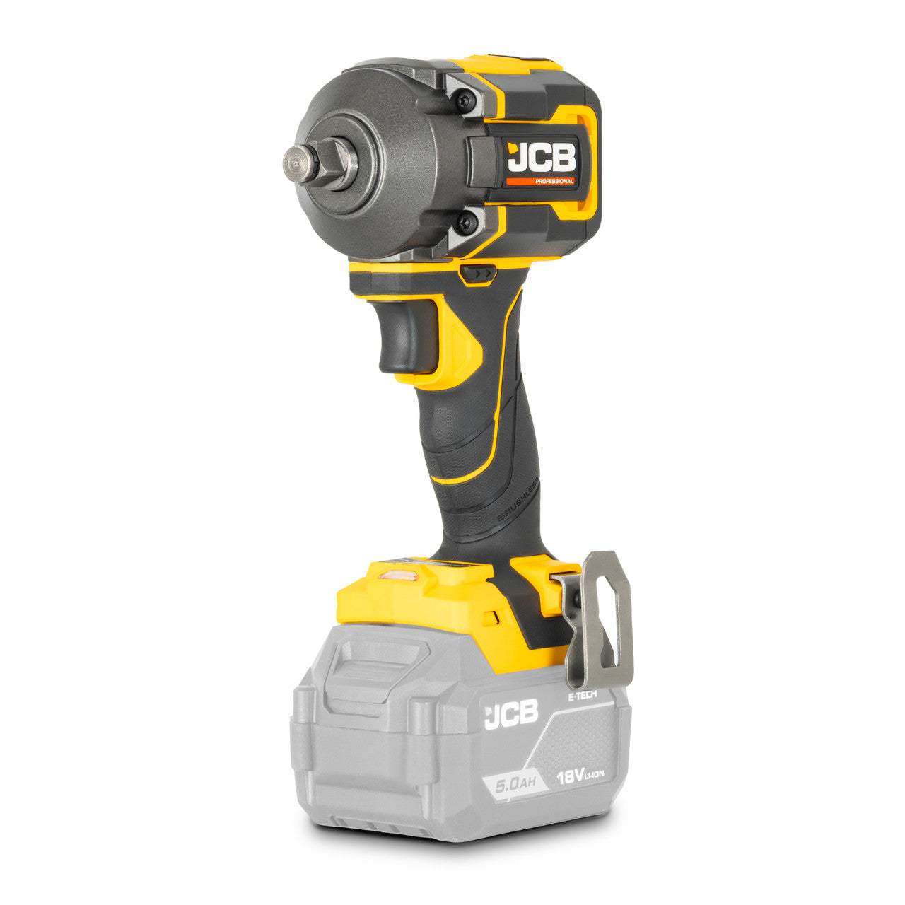 JCB Pro 18V Impact Wrench 1/2" 400Nm Fastening, 620Nm ‘Nut-Busting’ Torque, Square Drive & Friction Ring (Bare Tool) | JCB-18PIW-620