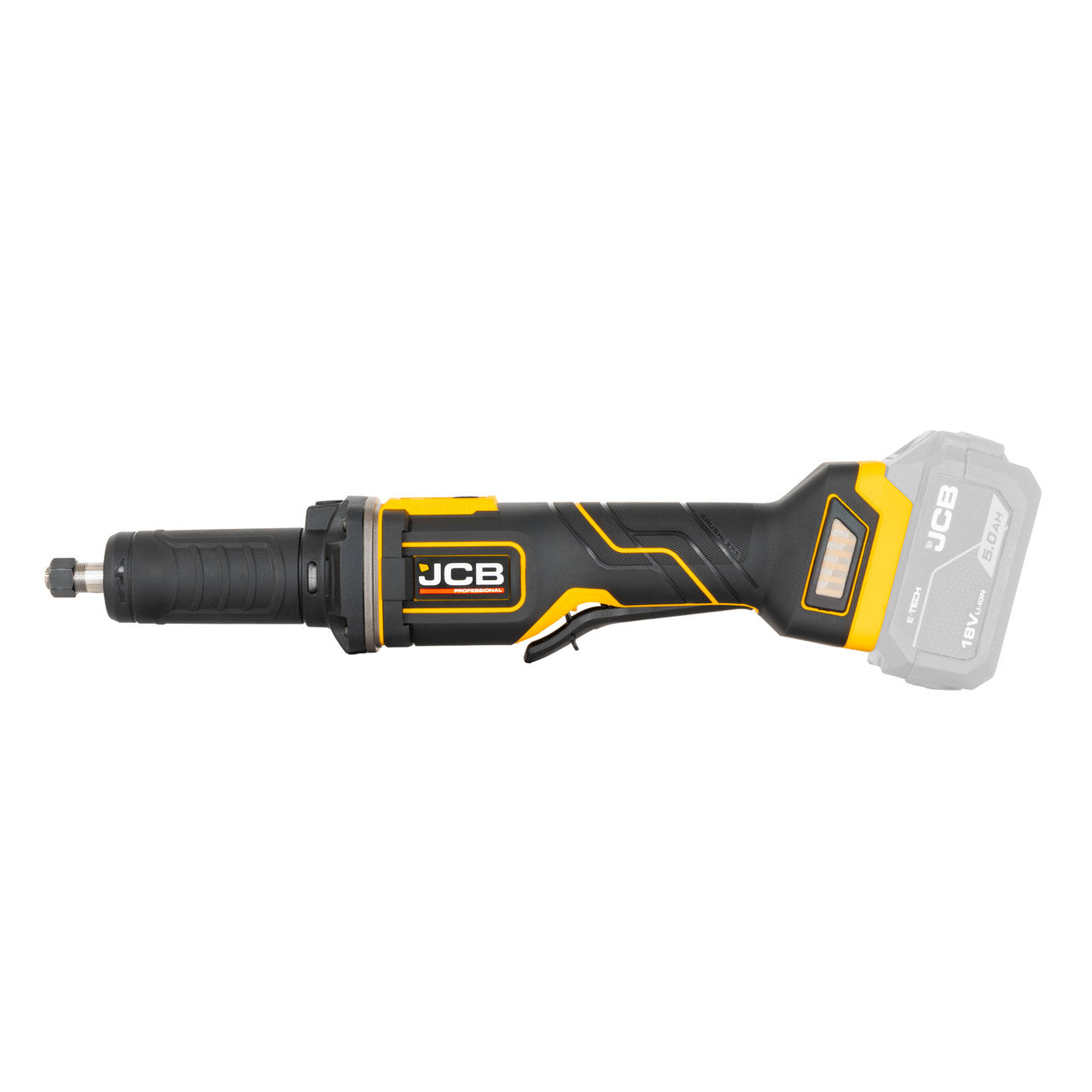 JCB Pro 18V Die Grinder, 6mm (1/4") & 8mm (5/16") Collet, Paddle Switch, Variable Speed Brushless (Bare Tool) | JCB-18PDG-6