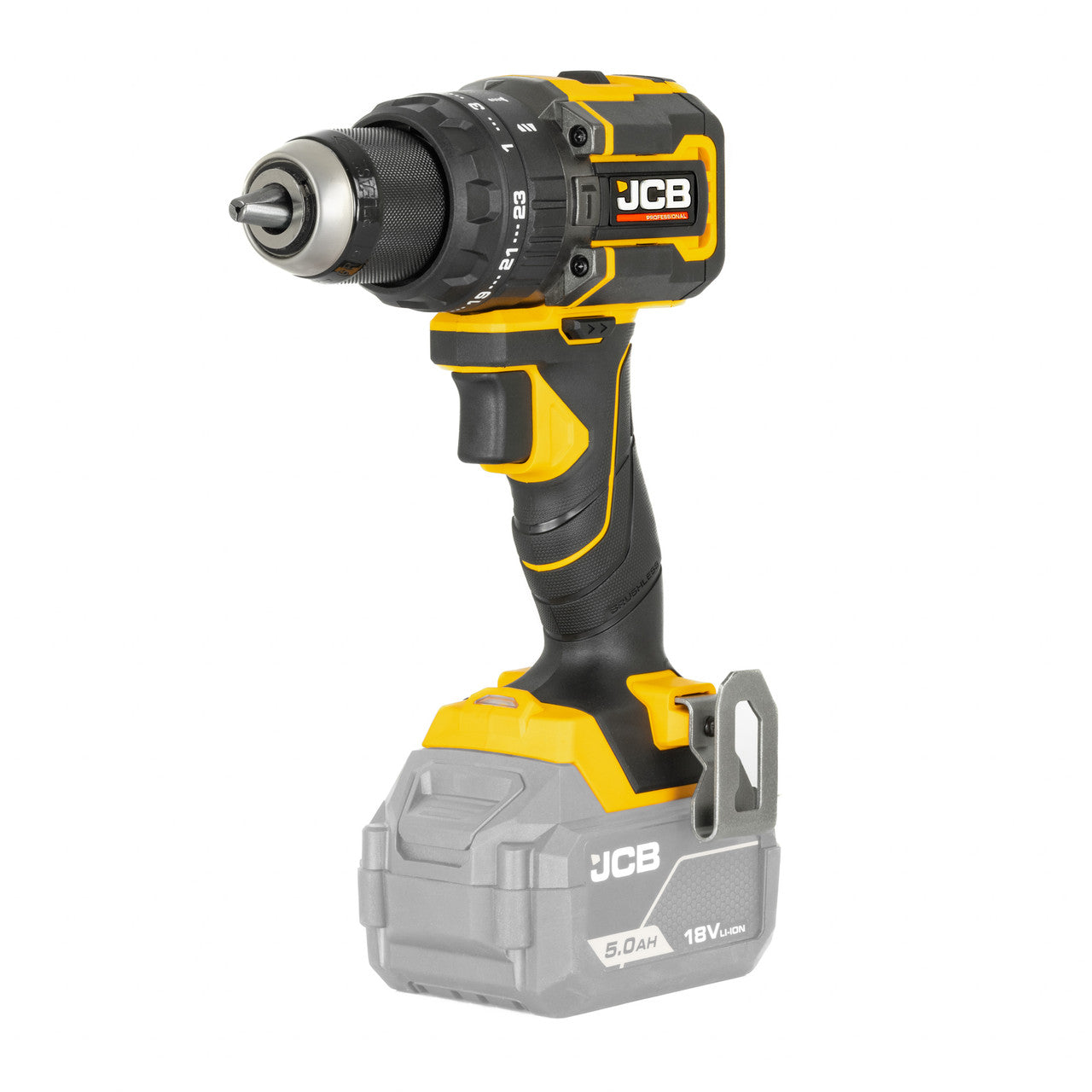 JCB Pro 18V Kit, 75Nm Combi Drill, Impact Driver, 2x 5.0Ah Batteries & 4.5A Fast Charger (in Carry Case)| JCB-18PKIT-2