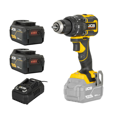 JCB Pro 18V Compact Combi Drill 75Nm, Brushless, 2-Speed, 23+3 Positions & 13mm Chuck, 2 x Pro 5.0Ah Lithium-ion Batteries & 4.5A Charger | JCB-18PCD-75-5