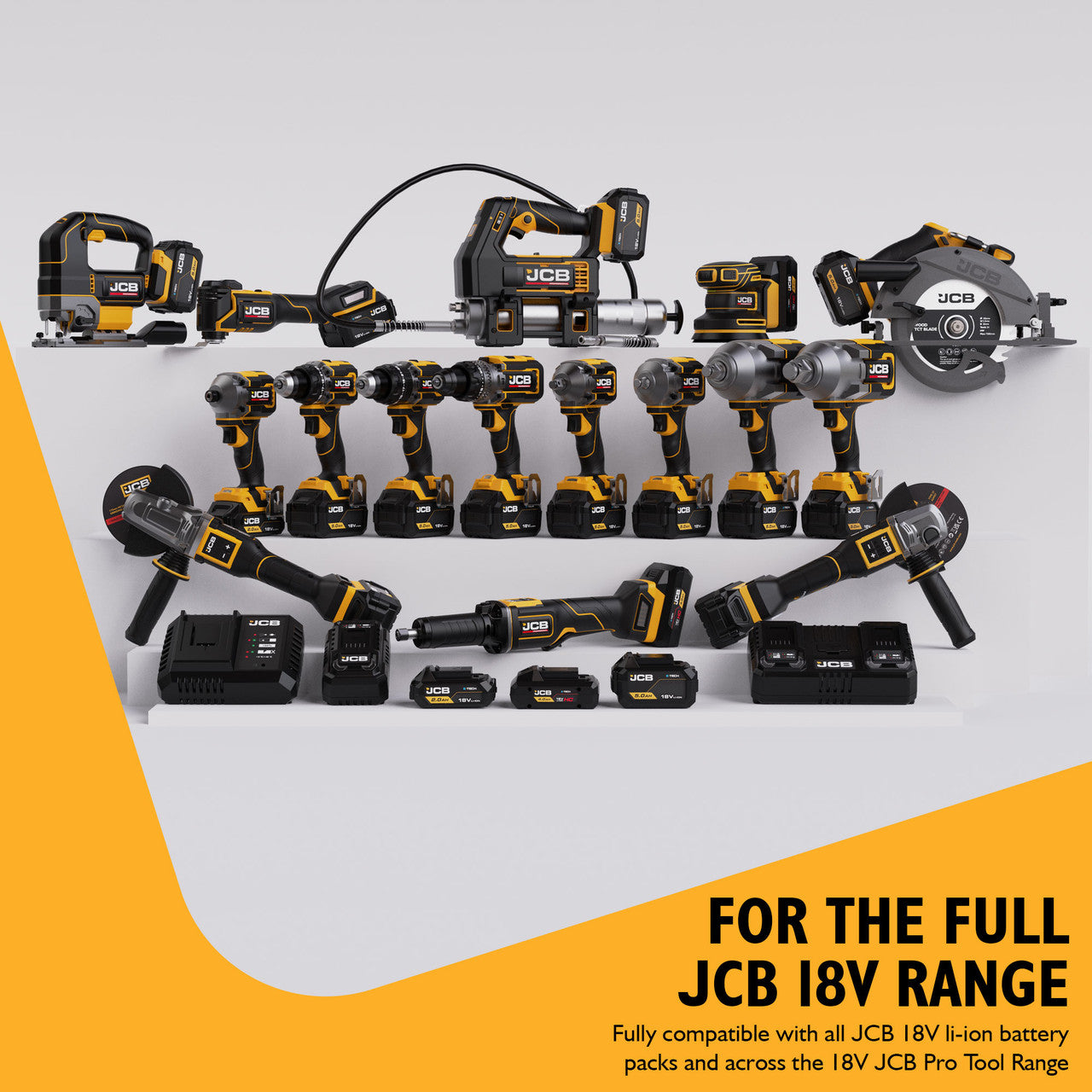 Compatible with  the Full JCB 18V Range