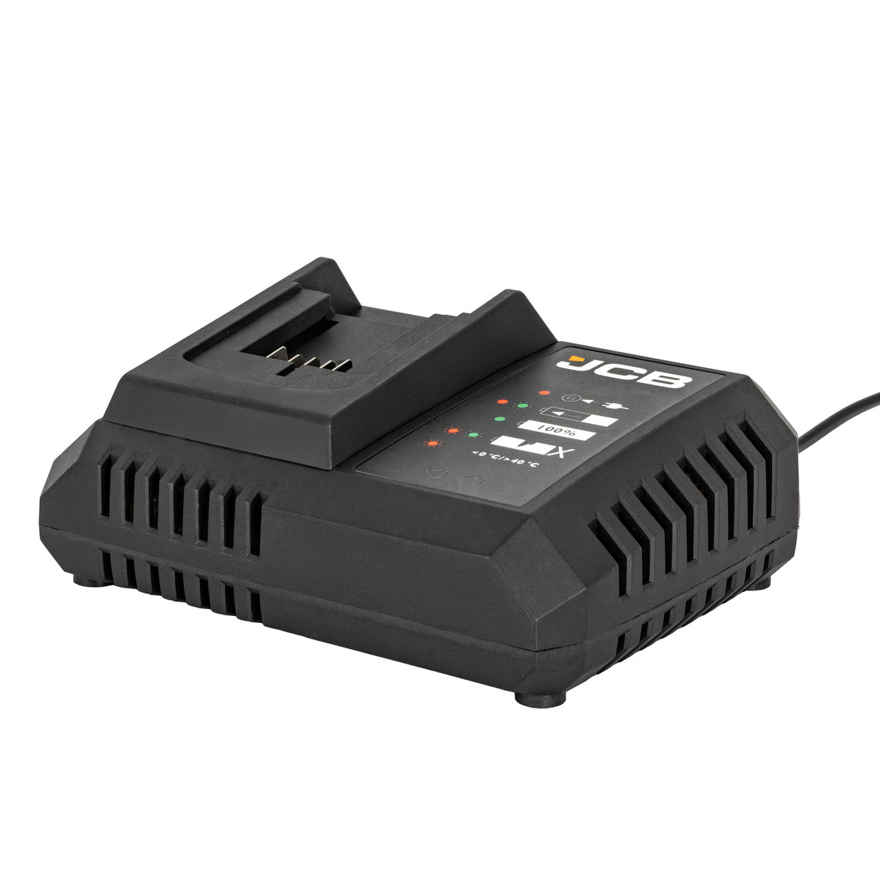 Get back to work faster than ever with the JCB-18FC-9 Professional Super Fast Charger,