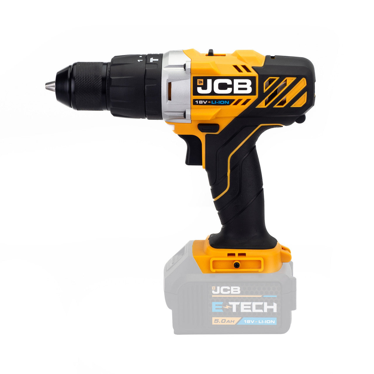 JCB 18V 45Nm Combi Drill, Variable Speed, 2-5Ah Li-ion Battery | 21-18CD-B - Bare Unit