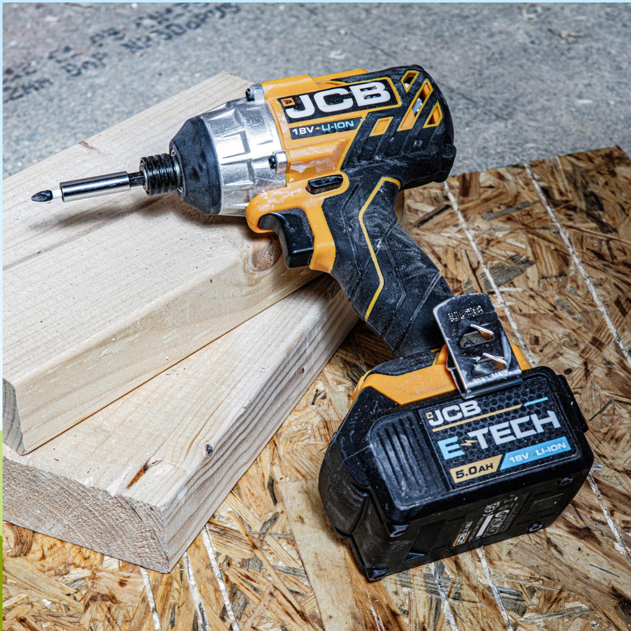 JCB 18V Brushless Impact Driver,180Nm, 2.0Ah-5.0Ah Li-Ion Batteries, 1/4" Hex Quick Release Chuck | 21-18BLID-B - Bare Unit