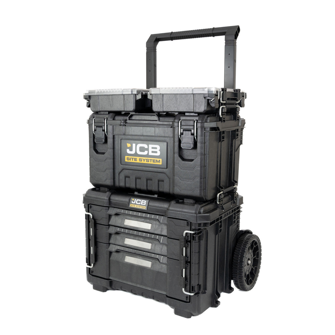 Doubles as a garage or workshop storage solution with wall-mounting brackets included