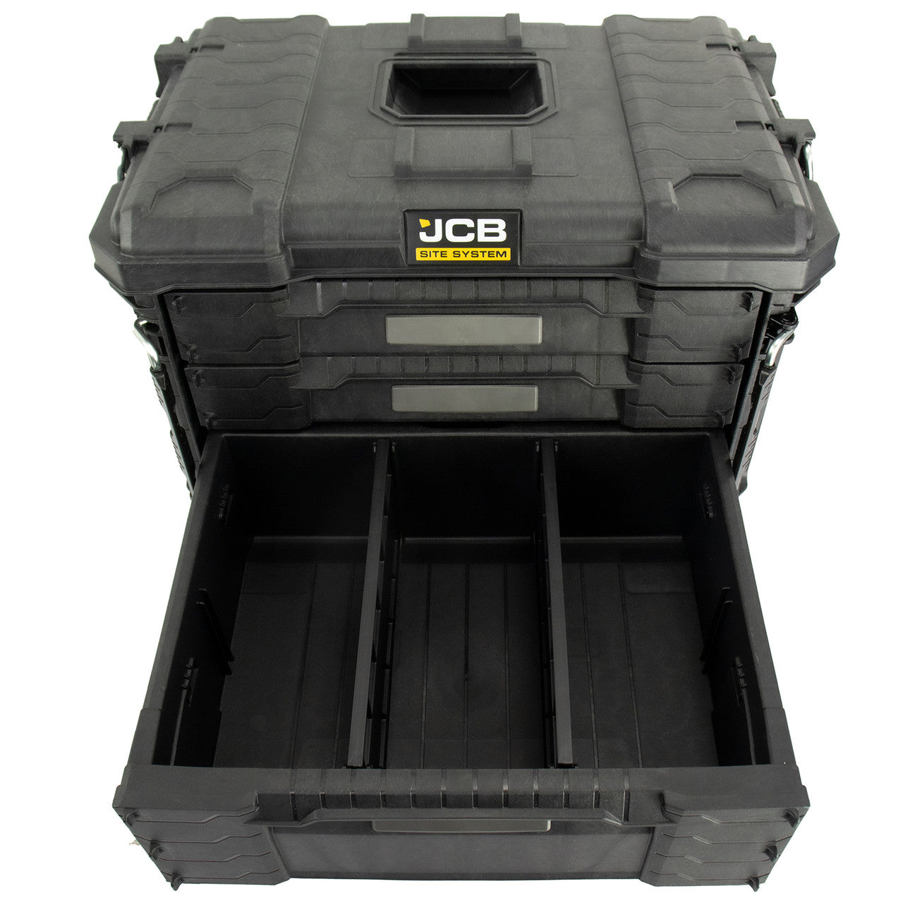 JCB Site System 5-Piece Tool Storage Set, Heavy-Duty Modular Toolboxes | JCB-SITESYS-ST-2