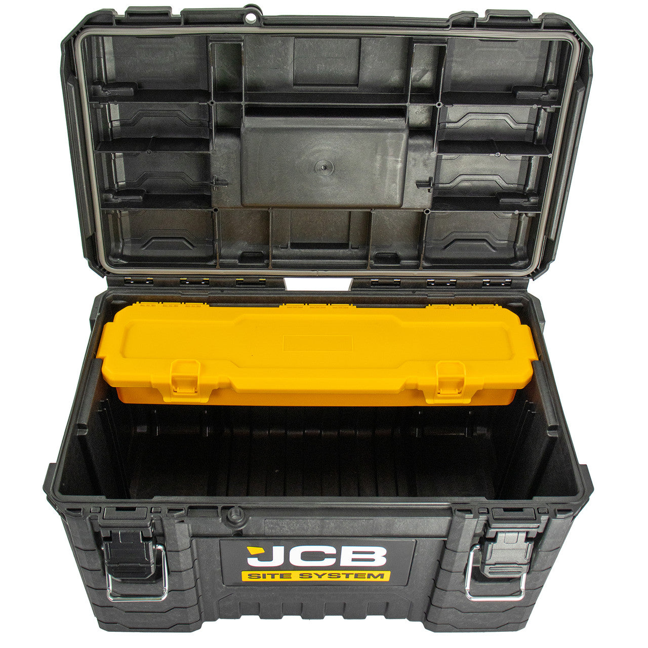 Inside, a built-in organiser keeps your essential tools securely stored and always within easy reach.