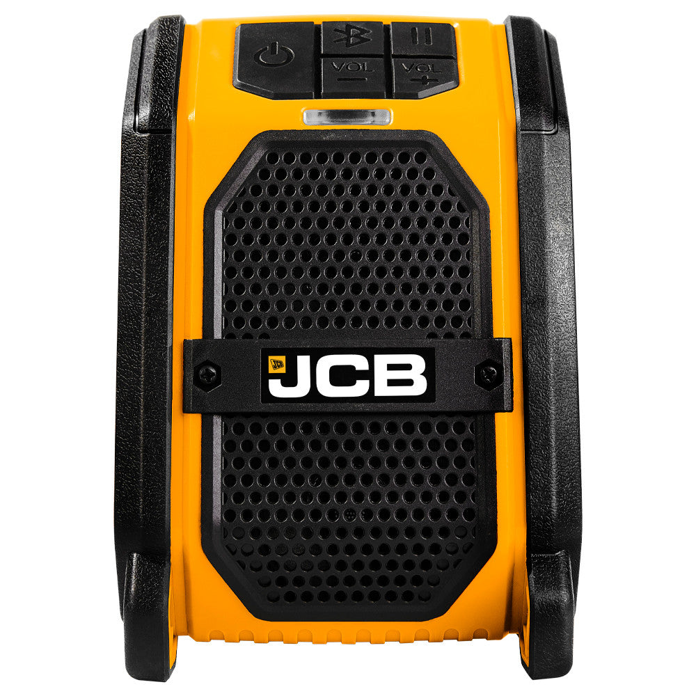 The JCB 18v Cordless Bluetooth is a heavy duty speaker for worksites and leisure. Powered by optional 2-8Ah batteries and with 2 x 3W speaker output and IPX10 classification.